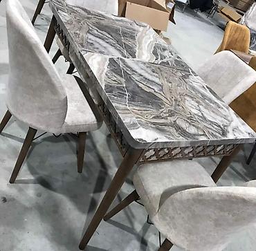 Masa və oturacaq dəstləri: Mətbəx üçün, Yeni, Açılan, Dördbucaq masa, 4 stul — 7