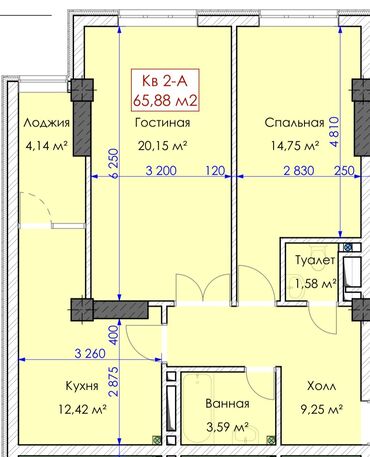 меняю доплатой мне: Курулуп жатат, Жеке план, 2 бөлмө, 65 кв. м