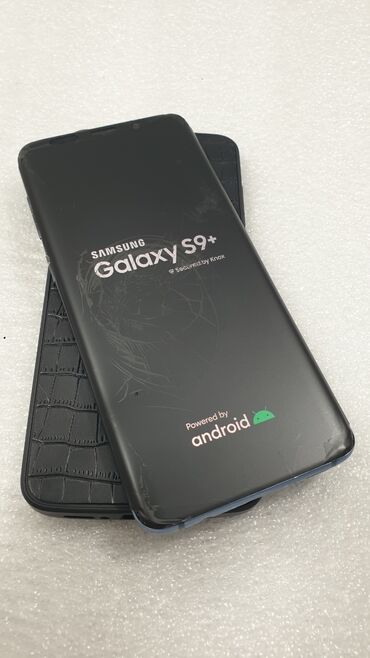 телефон бу самсунк: Samsung Galaxy S9 Plus, Колдонулган, 64 ГБ, түсү - Көк, 2 SIM