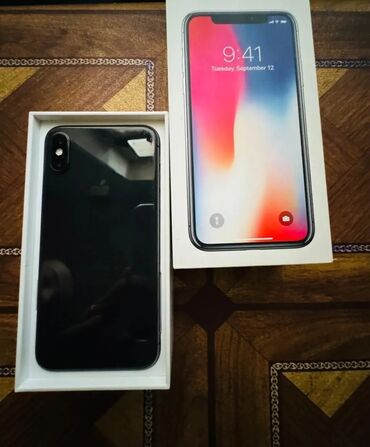 iphone x satiram: IPhone X, 256 GB, Qara, Face ID, Sənədlərlə