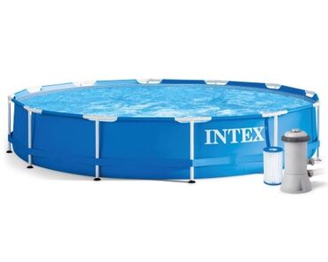большой бассейн купить: Бассейн каркасный INTEX + фильтр-насос 220В, 3,66х0,76 м (28212)