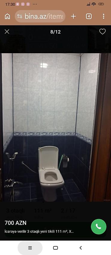 otag: İcarəyə verilir: 3 otaqlı mənzil, 111 m², yeni tikili, 2/17 — 4