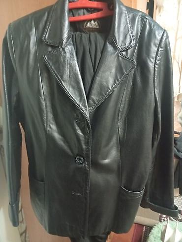 женский кожаный черный плащ: Пальто, Классика, Карманы накладные, 5XL — 2
