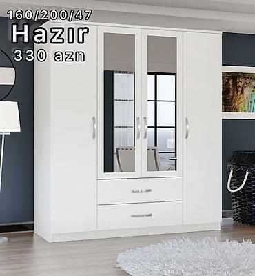 Dolablar: Açılan, 2 qapılı Düz dolab, Qarderob, paltar dolabı — 5