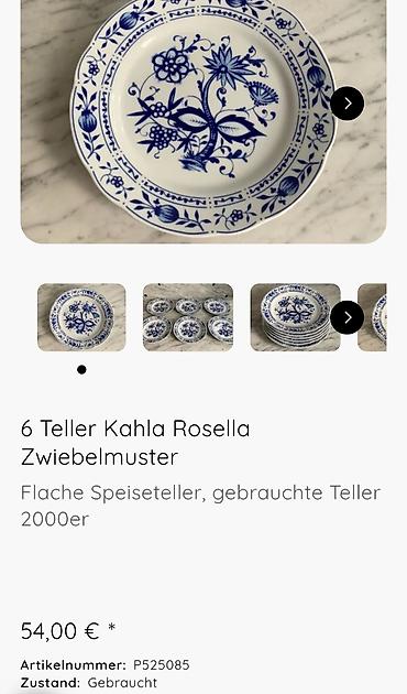 Kuhinjski setovi: Tanjiri Kahla porcelan cvibl mustra 1968 do 1987g.Nemacka. Tanjiri — 2