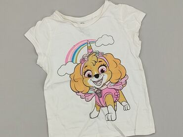 biała koszulka dziecięca: T-shirt, Nickelodeon, 7 years, 116-122 cm, condition - Good