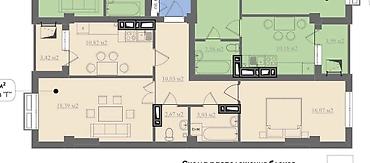 2 комнаты, 65 м², Технопарк Элитка, 8 этаж, ПСО (под самоотделку)