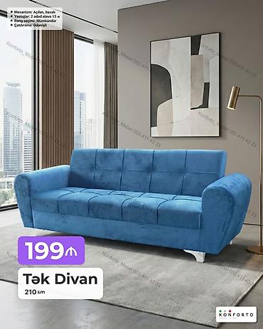 Ev və bağ: Tək divan – 210 sm - Açılan, bazalı mexanizm: rahat yatacaq sahəsinə — 1