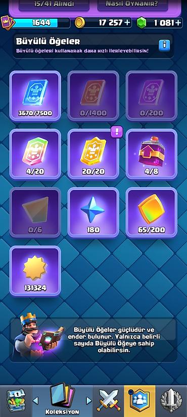 sandıqca: Clash Royale hesabı – geniş emosiya kolleksiyası və resurslarla - — 9