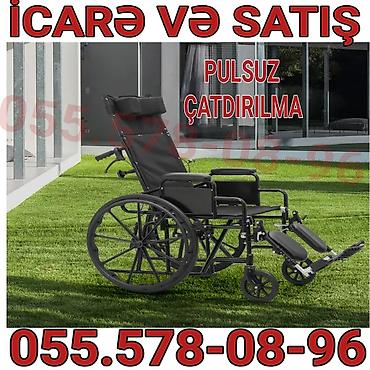 Инвалидные коляски: İcarə və satış üçün çoxfunksiyalı əlil arabası - Tam qara, möhkəm — 1