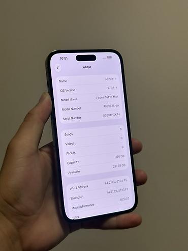 aplle wotch: IPhone 14 Pro Max, Б/у, 256 ГБ, Deep Purple, 93 % — 6