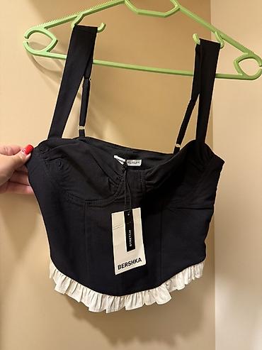 Gözəllik və sağlamlıq: Bershka qadın topu - Model: qara korset tipli top - Rəng: qara, aşağı — 2