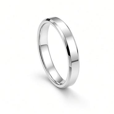 white: Обручальное кольцо из серебра 925 SSK Ultra White 4 мм - Категория — 1