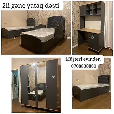taxta gəncə: 2 nəfərlik gənc yataq dəsti. Dəstə daxildir: - 2 ədəd tək çarpayı - 4 — 1