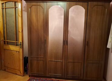 taxt ucun matras: Б/у, Распашной, 4 двери Прямой шкаф, Гардеробный шкаф, Азербайджан