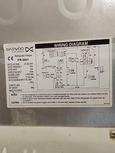 radio satışı: İşlənmiş 2 qapılı Daewoo Soyuducu Satılır, rəng - Ağ — 3