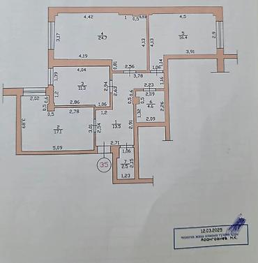 Продажа квартир: 3 комнаты, 91 м², Элитка, 6 этаж, Свежий ремонт — 3