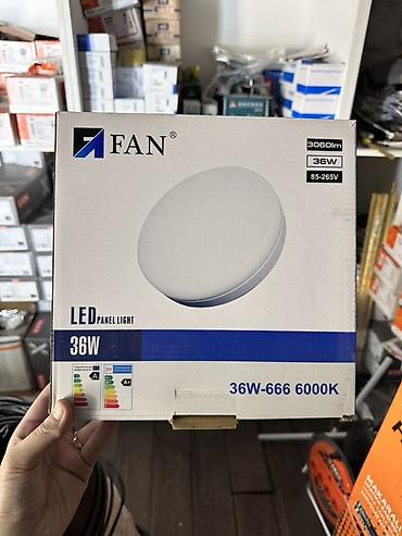 Светодиодный потолочный LED-светильник FAN Panel Light 36W. Круглая