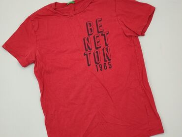 koszulka polo czerwona: T-shirt, Benetton, 15 years, 164-170 cm, condition - Good