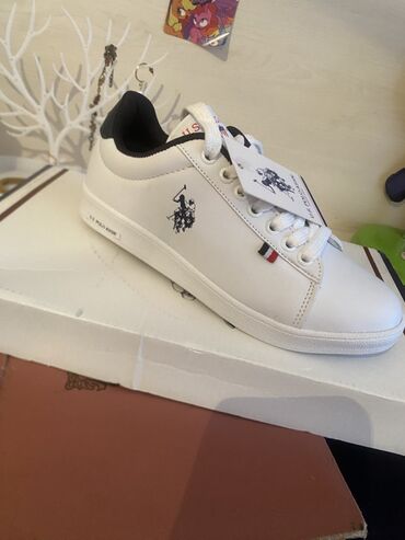 Səndəl və şəp-şüplər: U.S. Polo Assn. Franco 3PR Unisex ağ sneaker - Rəng: ağ (yan hissədə