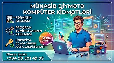 Digər xidmətlər: 💻 Peşəkar İT Xidmətləri – İndi 30% ENDİRİMLƏ! Kompüterinizdə problem — 1