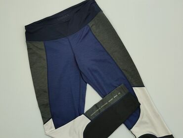 Legginsy: Legginsy Lindex, S (EU 36), stan - Dobry, wzór - Jednolity kolor, kolor - Niebieski