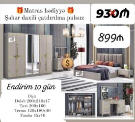 Masa və oturacaq dəstləri: Yataq desti rəng seçimi var