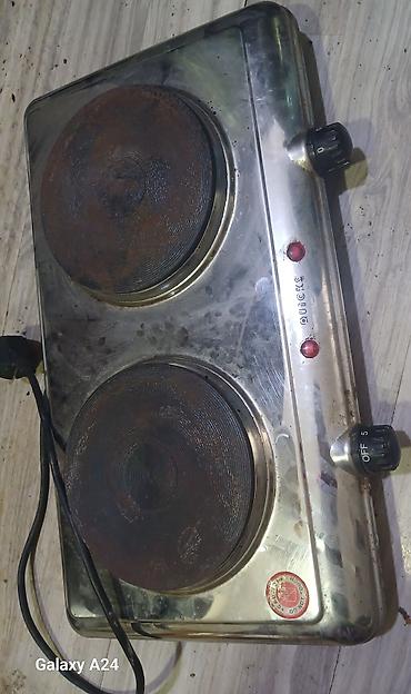 2 el odun sobası: 2 gözlü elektrik plitəsi. Metal korpuslu, kompakt ölçülü masaüstü — 4