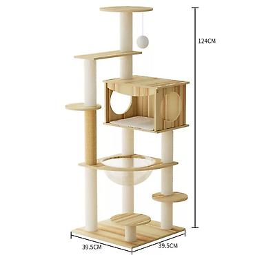 Игровой комплекс для кошек, многоуровневый - Размеры: высота 124 см; at lalafo.kg Игровой комплекс для кошек, многоуровневый - Размеры: высота 124 см;