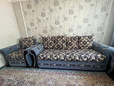 silver kitchen: Комплект мягкой мебели, Б/у, Самовывоз, цвет - Голубой — 4