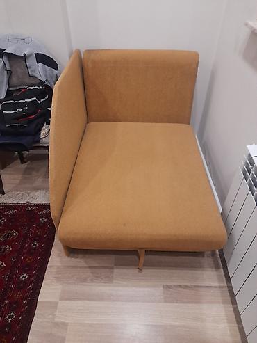Divanlar: Çevrilə bilən tək nəfərlik divan-kreslo - Rəng: xardal/sarımtıl - — 1