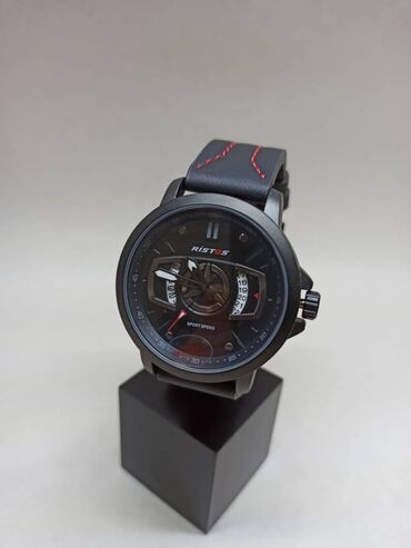 Часы для дома: Ristos Мужские наручные часы. Water resistant. Ремень:ЭКО Кожа