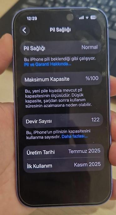 usb iphone: IPhone 16, 128 GB, Blue Titanium, Barmaq izi, Simsiz şarj, Face ID — 2