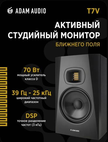 разветвитель наушников и микрофона: ADAM T7V - студийные мониторы. Предназначенные для вертикального
