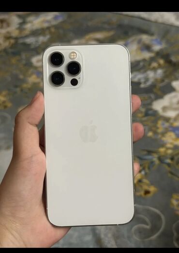 айфон про12: IPhone 12 Pro, Б/у, 128 ГБ, Серебристый, Защитное стекло, Чехол, 98 %