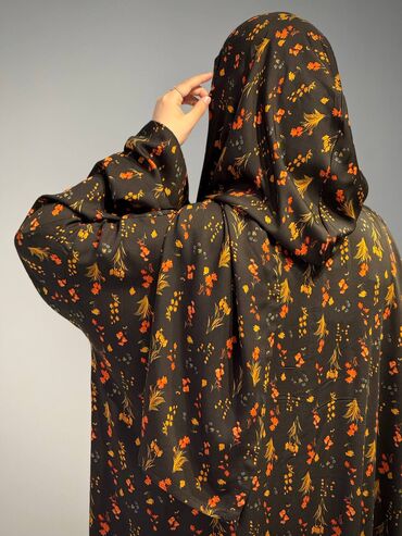 Повседневные платья: Абая с хиджабом из мягкой струящейся ткани с благородным сатиновым — 20