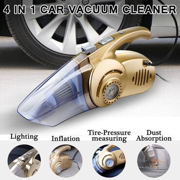 компрессор насос для автомобиля: Уникальный продукт соединяет в себе функции пылесоса, фонаря и