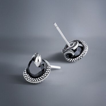 серебрянные ложки: Серги из серебра S925
snake