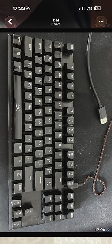 notebook: Клавиатура, HyperX, Механическая, Проводное подключение, Размер: 80% — 1