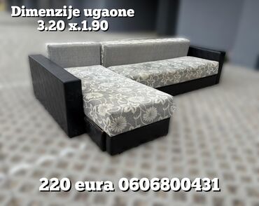Ugaone garniture: Ugaona garnitura eko koza materijal OBA DELA NA RAZVLACENJE, OBA DELA — 9