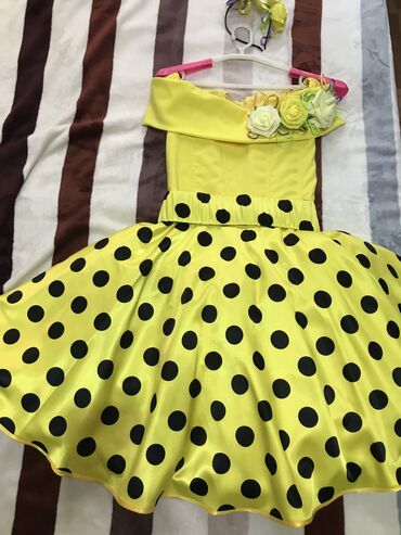 платья рубашки с фатином: Детское платье, цвет - Желтый, Новый