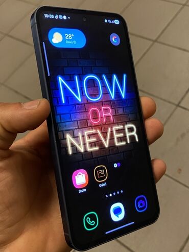 телефон fly wizard: Samsung Galaxy A55, 256 GB, rəng - Göy, İki sim kartlı