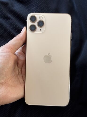 Apple iPhone: IPhone 11 Pro Max, Б/у, 256 ГБ, Matte Gold, Зарядное устройство, Чехол, 76 %