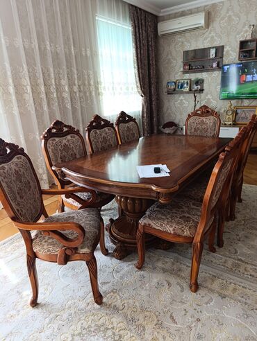 Qida məhsulları: TehiMalaziya masa desti. 350azn. ela veziyyetde. 8 stulla. ünvan