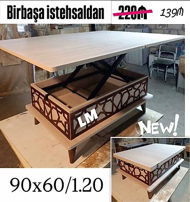Transformer jurnal masalar. Ölçü: 90*60 bağlı vəziyyətdə H38 90*120