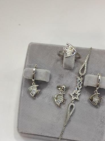 Серебряные наборы украшений: Серебро 925 пробы Браслет 1800сом Есть доставка по городу и — 11