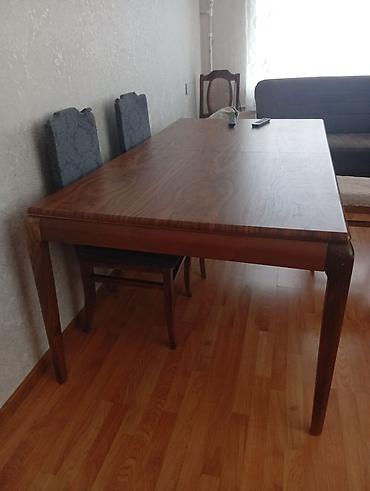 iyde agaci: Açılan yemək masası 6 oturacaq - Material: ağac (təbii ağac naxışlı — 3