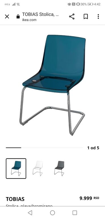 Kuća i bašta: Trpezarijski sto i 4 stolice iz Ikea. Ocuvano