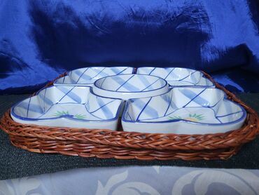 Kuhinjski setovi: Tanjir porcelanski vintaz,petodelni za serviranje,posluzenje. Tanjir na lalafo.rs — 5 Kuhinjski setovi: Tanjir porcelanski vintaz,petodelni za serviranje,posluzenje. Tanjir — 5