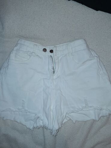 женские белые джинсы стрейч: Күнүмдүк шортылар, Жынсы, Кыска модель, Кытай, M (EU 38)